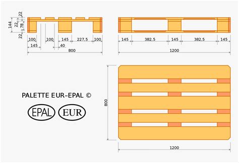 Euro Pallet Dimensions, HD Png Download - kindpng