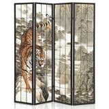 Magshion Tiger Pattern Room Divider with 4 Panel, Folding Privacy ...