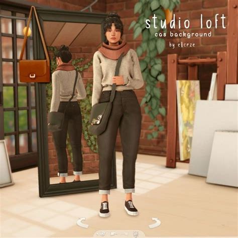 CAS Background - Studio Loft | ellcrze on Patreon in 2023 | Sims 4 cas mods, Sims 4 cas ...