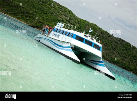 Snorkeling catamaran, Flamenco Beach, Culebra, Puerto Rico Stock Photo ...