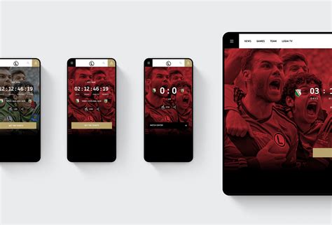 Legia Warsaw Website on Behance