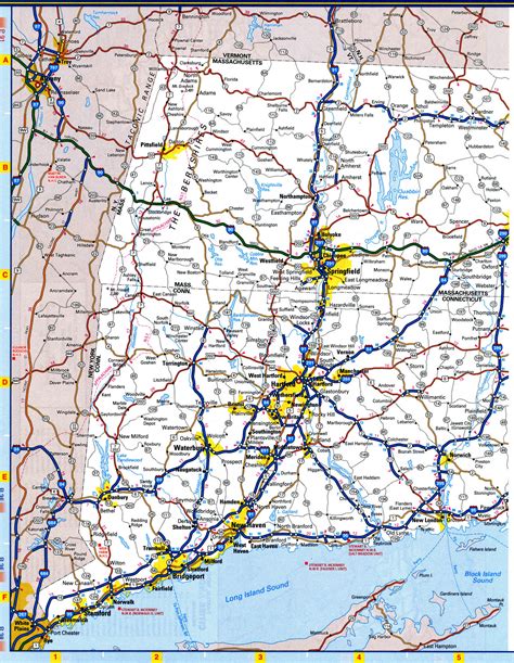 Map of Massachusetts roads and highways.Large detailed map of ...