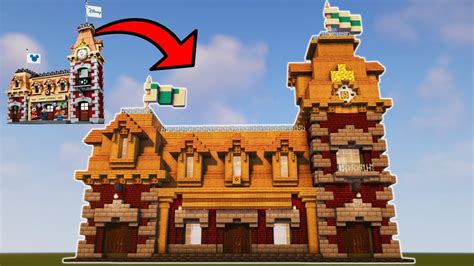 How to Build the Disney Train Station in Minecraft | Tutorial - YouTube