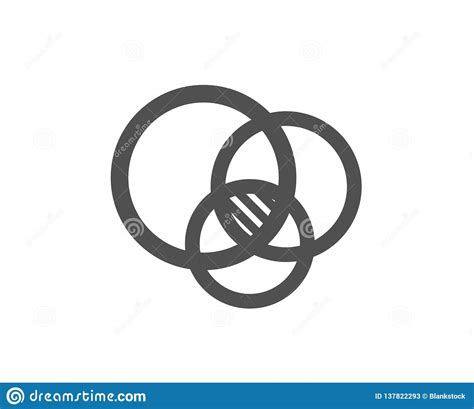 Euler Diagram Icon. Eulerian Circles Sign. Vector Stock Vector ...