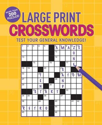 Large Print Crosswords | Book by Editors of Thunder Bay Press ...