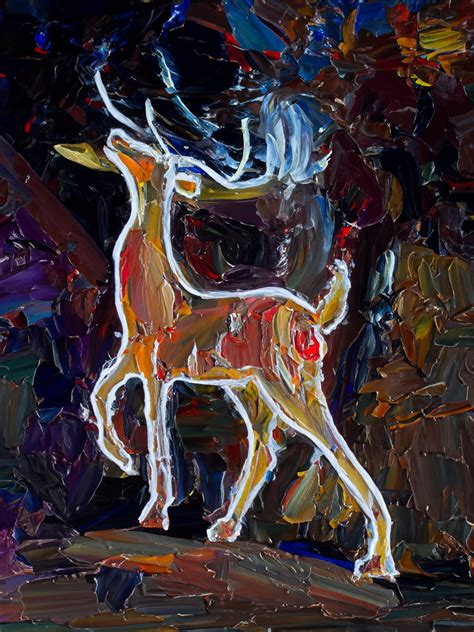 Abstract Oil Painting Deer Xmas Free Stock Photo - Public Domain Pictures