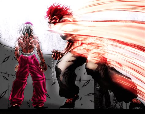 A panel from Yujiro vs Kaku Kaioh colored by me : Grapplerbaki