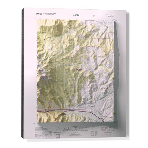 Delaware-3D USGS Raised Relief Topography Maps