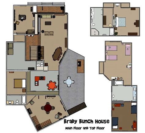 Real Brady Bunch House Floor Plan - floorplans.click