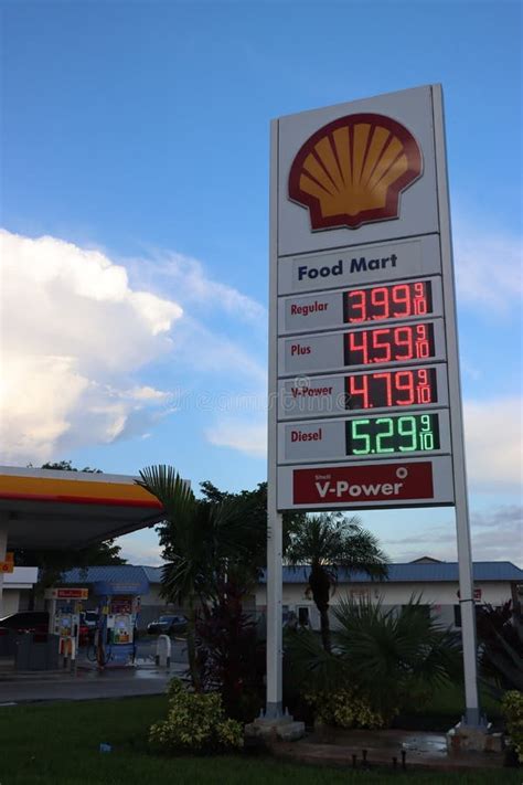 Shell Gas Station Sign in Florida Editorial Photo - Image of prices ...