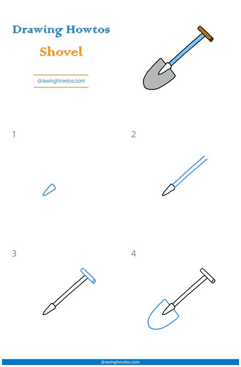 How to Draw a Shovel - Step by Step Easy Drawing Guides - Drawing Howtos