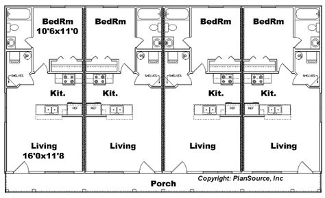 4 Plex Apartment Floor Plans - floorplans.click