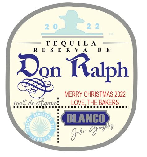 Personalized Don Julio Tequila Christmas Labels | Labelyourlife