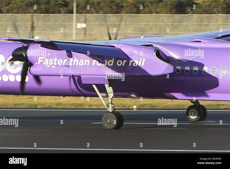 Flybe Aircraft arrive and depart from George Best Belfast City Airport in Belfast, Northern ...