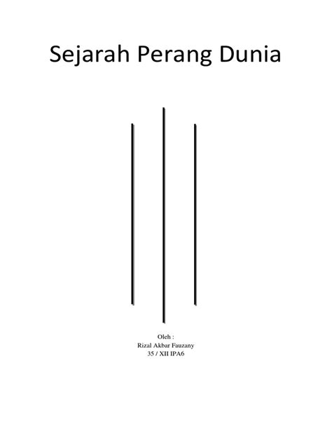 Sejarah Perang Dunia I dan II | PDF