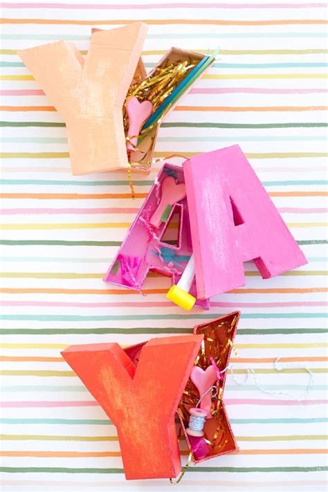 Handmade Letter Shaped Boxes | Basteln und selbermachen, Geschenke, Diy ...