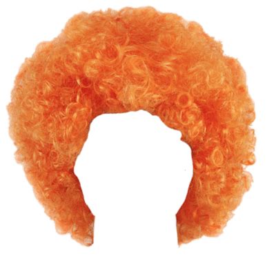 Wig Orange Curly transparent PNG - StickPNG