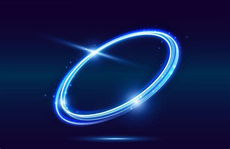 Circle neon light effect isolated on dark background 3216901 Vector Art ...