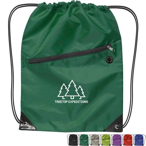 Drawstring Backpack W/ Zipper | Promotions Now