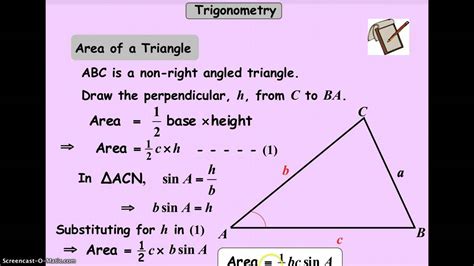 Non Right Angle Triangle Formula