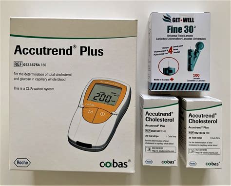 Accutrend Plus Cholesterol Meter Starter Kit - Includes Meter, 50 Cholesterol Test Strips ...