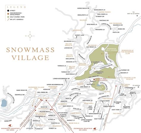 Snowmass Village Colorado Town Map - Aspen Snowmass Real Estate