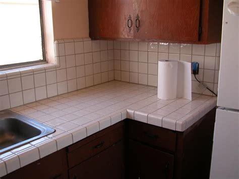 Basic kitchen counter top w/ backsplash, 4x4 ceramic tiles, plus Vcap edge