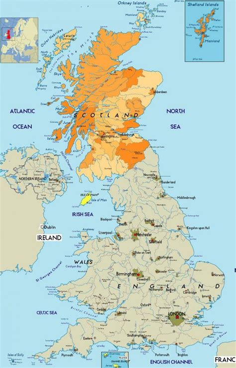 Glasgow uk map - Glasgow in uk map (Scotland - UK)