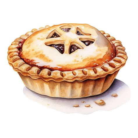 AI generated Mince Pie, Foods Illustration. Watercolor Style. AI Generated 36619483 PNG