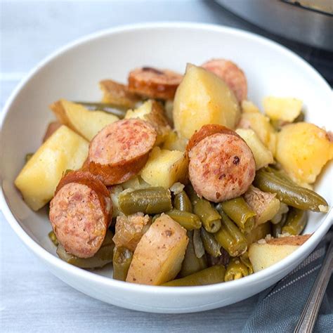 Instant Pot Smoked Sausage with Potatoes & Green Beans | A Mind "Full" Mom