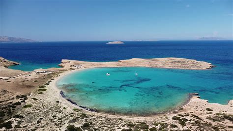 Aerial photo of Pori beach in Koufonisia, Greece Photograph by Dimitrios Chatzopoulos | Fine Art ...