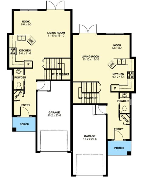 Side By Side Duplex House Plans