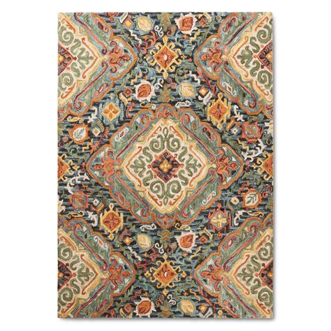 5'x7' Floral Tufted Area Rug - Threshold™ | Floral area rugs, Wool area rugs, Area rugs