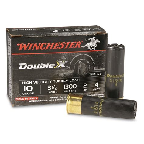 10 rounds Winchester 10 Gauge 3 1/2", 2 oz. High Velocity Copper Plated Turkey Shotshells ...