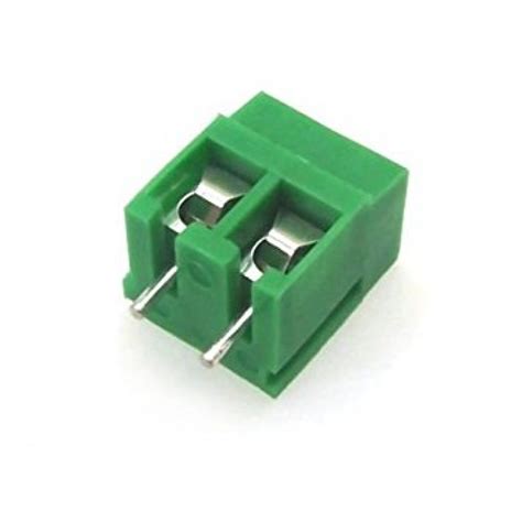 2 Pin PCB Mount Screw Terminal Connectors - Green