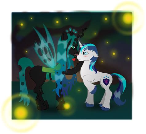 Queen Chrysalis and Shining Armor by RennaRay on DeviantArt