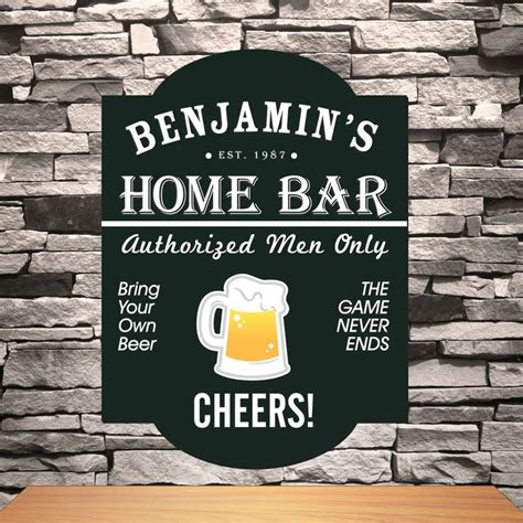 Classic Tavern Sign - Textual Art Print on Wood | Home bar signs, Pub signs, Personalized bar signs