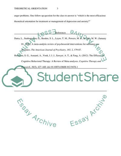 Theoretical Orientation Example | Topics and Well Written Essays - 250 ...