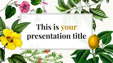 Amazing Botanical. Free PowerPoint Template & Google Slides Theme