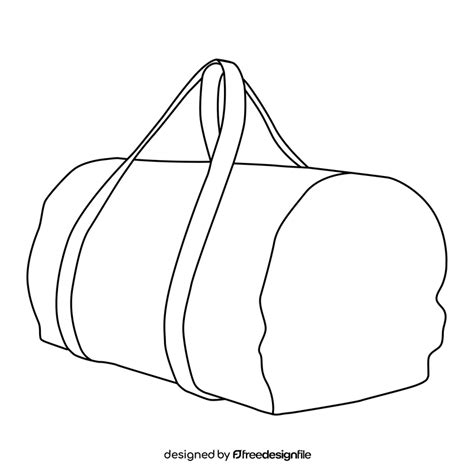 Volleyball duffle bag black and white clipart vector free download