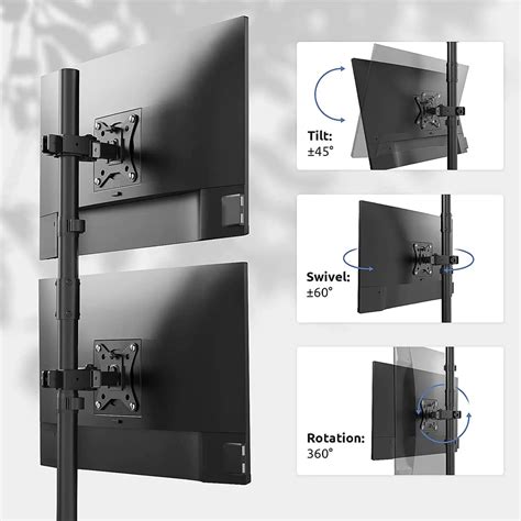 Dual Vertical Monitor Mount for 17 to 32 Inch Screens – PUTORSEN