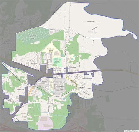 Map of Cottondale CDP, Alabama