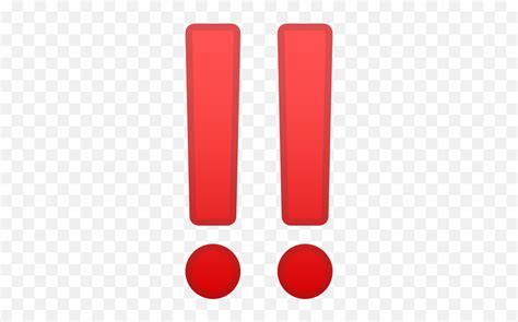 Double Exclamation Mark Emoji - Exclamation Point Emoji Png,Exclamation Point Emoji - free ...