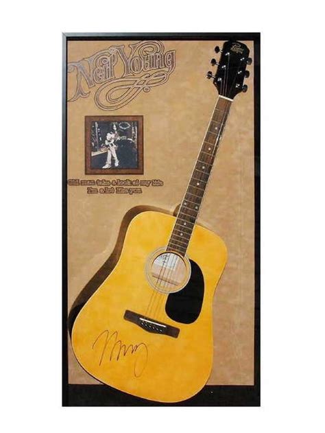 Neil Young Acoustic Signed and Framed Guitar