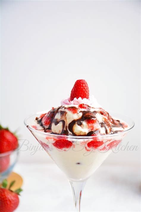 Vanilla Ice Cream Sundae - Binjal's VEG Kitchen