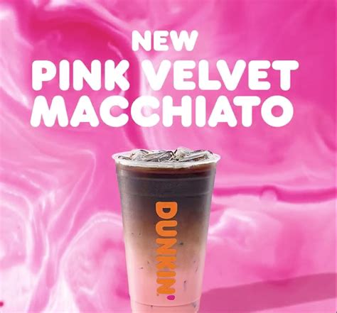 Dunkin’ turns pink for Valentine’s Day with Pink Velvet Macchiato ...