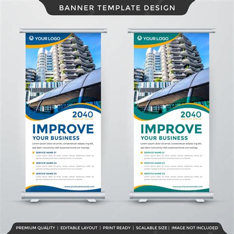 Premium Vector | Business stand banner template