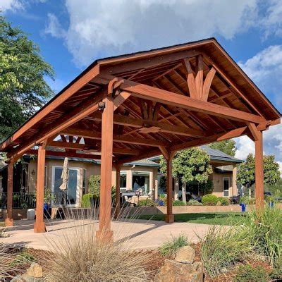 Del Norte Outdoor Kitchen Pavilion: Redwood Pavilion Kit for Kitchens