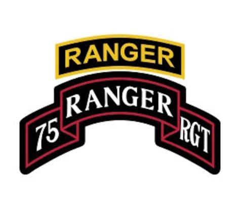 US Army 75th Ranger Regiment Patch With Ranger Tab Vector - Etsy Singapore