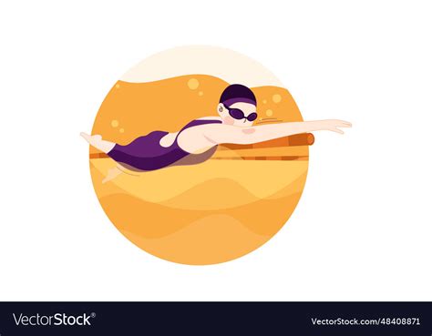 Swimming Royalty Free Vector Image - VectorStock